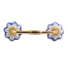 Periwinkle Blue Ceramic Bridge Handle