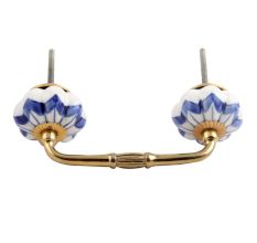 Periwinkle Blue Ceramic Bridge Handle
