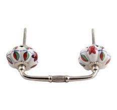 Plumeria Mystical Flower Ceramic Bridge Handle