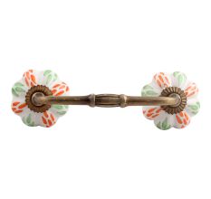 Mixed Leaf Ceramic Bridge Handle
