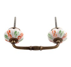Mixed Leaf Ceramic Bridge Handle