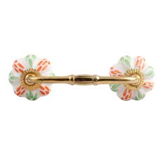 Mixed Leaf Ceramic Bridge Handle