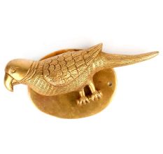 Golden Door Knocker Brass Parrot Figurine