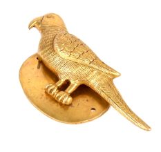 Golden Door Knocker Brass Parrot Figurine