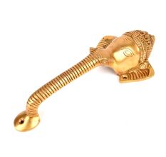 Brass Crown Ganesha Door Handle