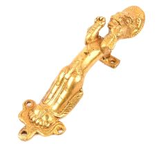 Brass Tiger Design Door Handle