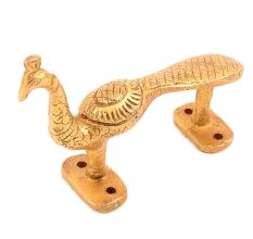 Golden Heavy Brass Peacock Door Handle