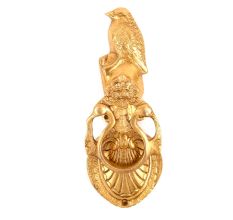 Golden Bird Standing Brass Door Knockers
