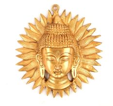 Brass Buddha Sun Mask Wall Decor Hanging