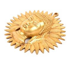 Brass Buddha Sun Mask Wall Decor Hanging