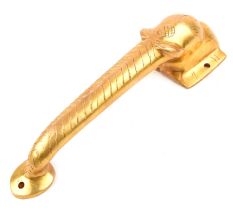 Brass Elephant Face Door Handle