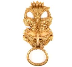 Yali Face Brass Towel Ring/Door Knocker