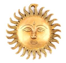 Wall Hanging Motif Of Sun Brass Statue