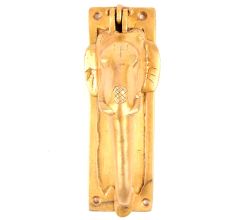 Elephant Head Figurine Brass Door Handle