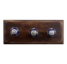 Blueanemone Flower Ceramic Wooden Hooks