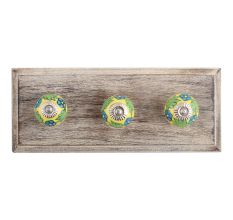 Forest Bouquet Ceramic Wooden Hooks