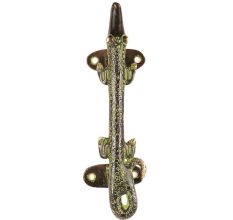 Black Green Brass Crocodile Door Handles