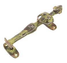 Brass Metal Door Handle Tribal Man Design