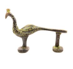 Vintage Brass Peacock Door Handle
