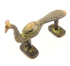 Vintage Brass Peacock Door Handle