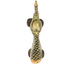 Vintage Brass Peacock Door Handle