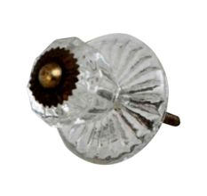 Clear Whirligig Glass Drawer Knobs