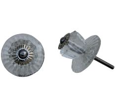 Clear Whirligig Glass Drawer Knobs