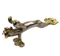 Handmade Bronze Tiger Patina Door Handle