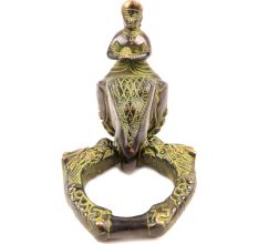 Black Brass Elephant Face Ring Door Knocker