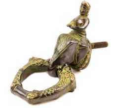 Black Brass Elephant Face Ring Door Knocker