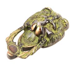 Black Bronze Door Knocker Lion