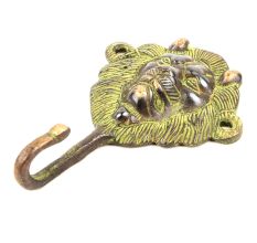 Black Lion Solid Brass Lion Head Wall Hooks