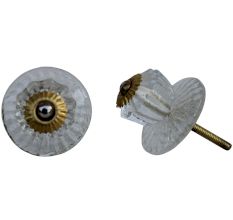 Clear Whirligig Glass Drawer Knobs