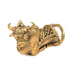 Shiva Nandi Cow Statue Brass Figurine