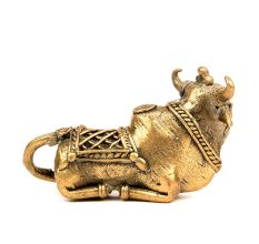 Shiva Nandi Cow Statue Brass Figurine