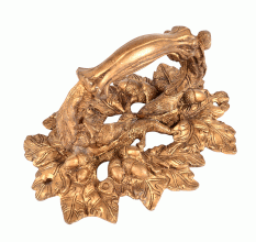 Large Brass Branch Handle with Leaves