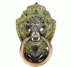 Vintage Large Brass Lions Head Door Knocker