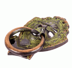 Vintage Large Brass Lions Head Door Knocker