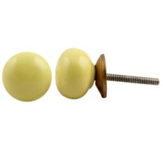 Yellow Solid Knob Small