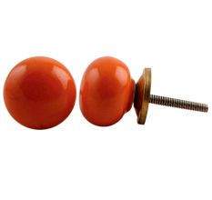 Orange Solid Knob Small