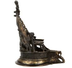Hindu Bronze Ethnic Oil Lamp Deepalakshmi