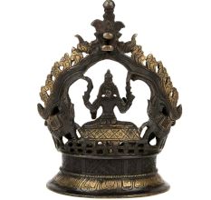 Hindu Bronze Ethnic Oil Lamp Deepalakshmi
