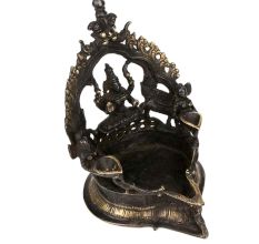 Hindu Bronze Ethnic Oil Lamp Deepalakshmi