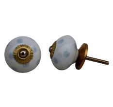White Light Grey Ceramic Knob
