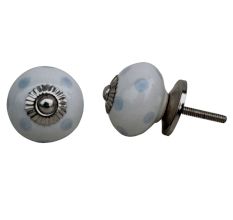 White Light Grey Ceramic Knob