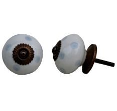 White Light Grey Ceramic Knob