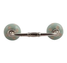 Sage Green Etched Dot Ceramic Bridge Handle