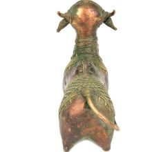 Sitting Nandi Brass Figurine in Brass