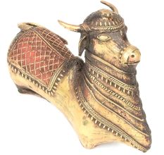 Sitting Bull Handmade Dhokra Art in Brass