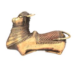 Sitting Bull Handmade Dhokra Art in Brass